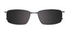 EasyClip EC371 Eyeglasses with Clip-on Sunglasses | Size 55 / Satin Steelblue