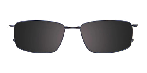 EasyClip EC371 Eyeglasses with Clip-on Sunglasses / Size 55 / Satin Steelblue