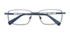 EasyClip EC371 Eyeglasses with Clip-on Sunglasses | Size 55 / Satin Steelblue