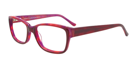 EasyClip EC375 Eyeglasses with Clip-on Sunglasses Dark Red & Marbled Pearl Purple & Red