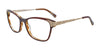 EasyClip EC376 Eyeglasses with Clip-on Sunglasses | Size 52 / Dark Brown & Gold