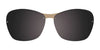 EasyClip EC376 Eyeglasses with Clip-on Sunglasses | Size 52 / Black & Light Gold