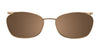 EasyClip EC387 Eyeglasses with Clip-on Sunglasses | Size 53 / Dark Brown & Satin Gold