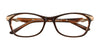 EasyClip EC387 Eyeglasses with Clip-on Sunglasses | Size 53 / Dark Brown & Satin Gold