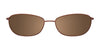EasyClip EC391 Eyeglasses with Clip-on Sunglasses | Size 55 / Satin Brown