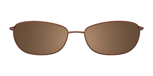 EasyClip EC391 Eyeglasses with Clip-on Sunglasses / Size 55 / Satin Brown