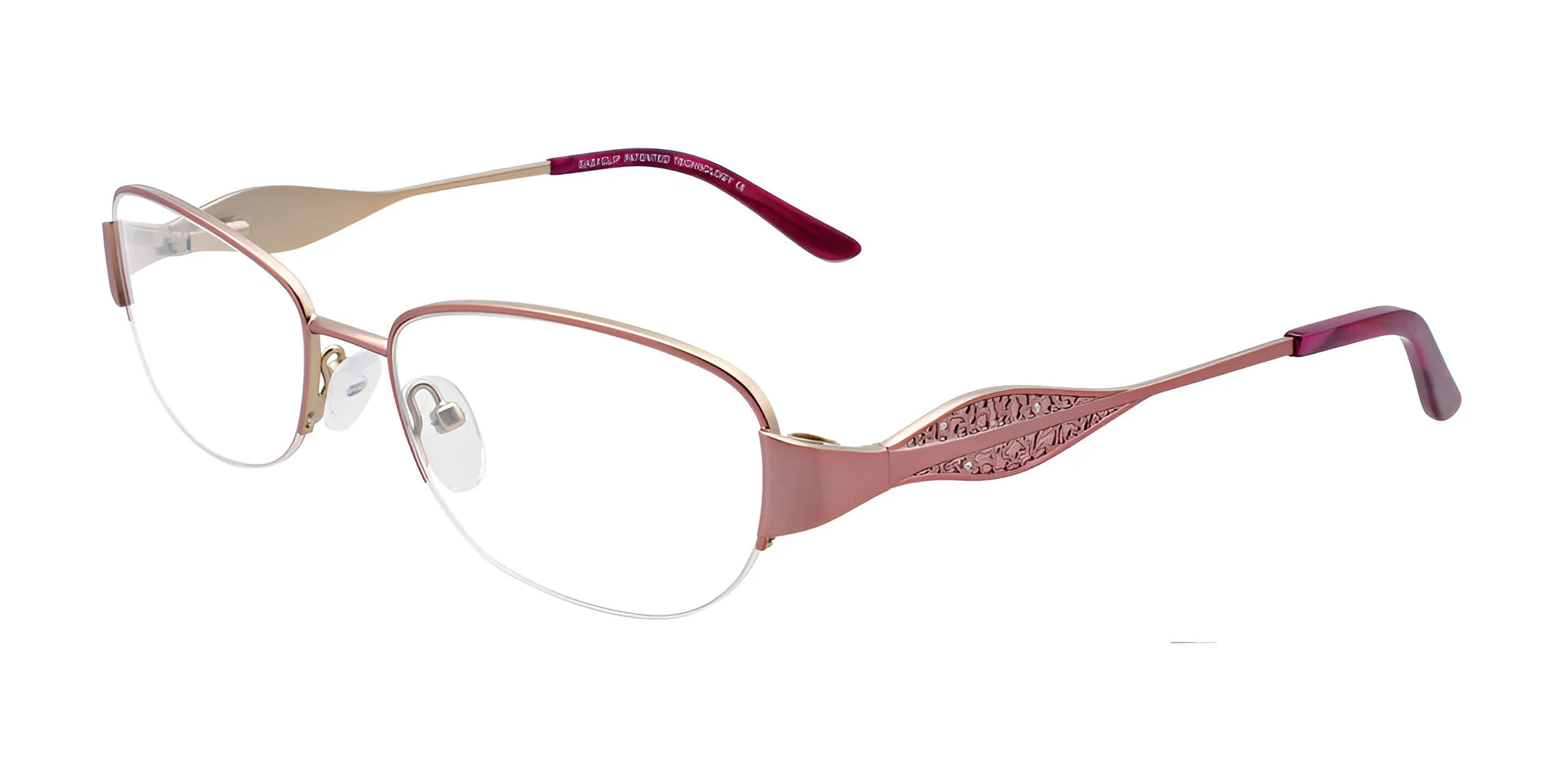 EasyClip EC391 Eyeglasses with Clip-on Sunglasses Satin Light Pink