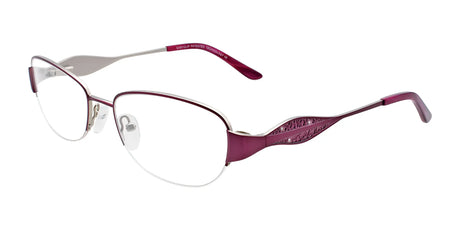 EasyClip EC391 Eyeglasses with Clip-on Sunglasses Satin Plum