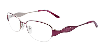EasyClip EC391 Eyeglasses with Clip-on Sunglasses Satin Plum