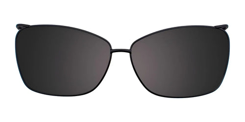 EasyClip EC395 Eyeglasses with Clip-on Sunglasses / Size 54 / Black & Pearl Cream & Blue & Crystal