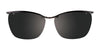 EasyClip EC404 Eyeglasses with Clip-on Sunglasses | Size 52 / Purple & Brown & Cream & Black