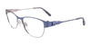 EasyClip EC405 Eyeglasses with Clip-on Sunglasses | Size 52 / Satin Light Blue & Shiny Silver
