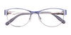 EasyClip EC405 Eyeglasses with Clip-on Sunglasses | Size 52 / Satin Light Blue & Shiny Silver