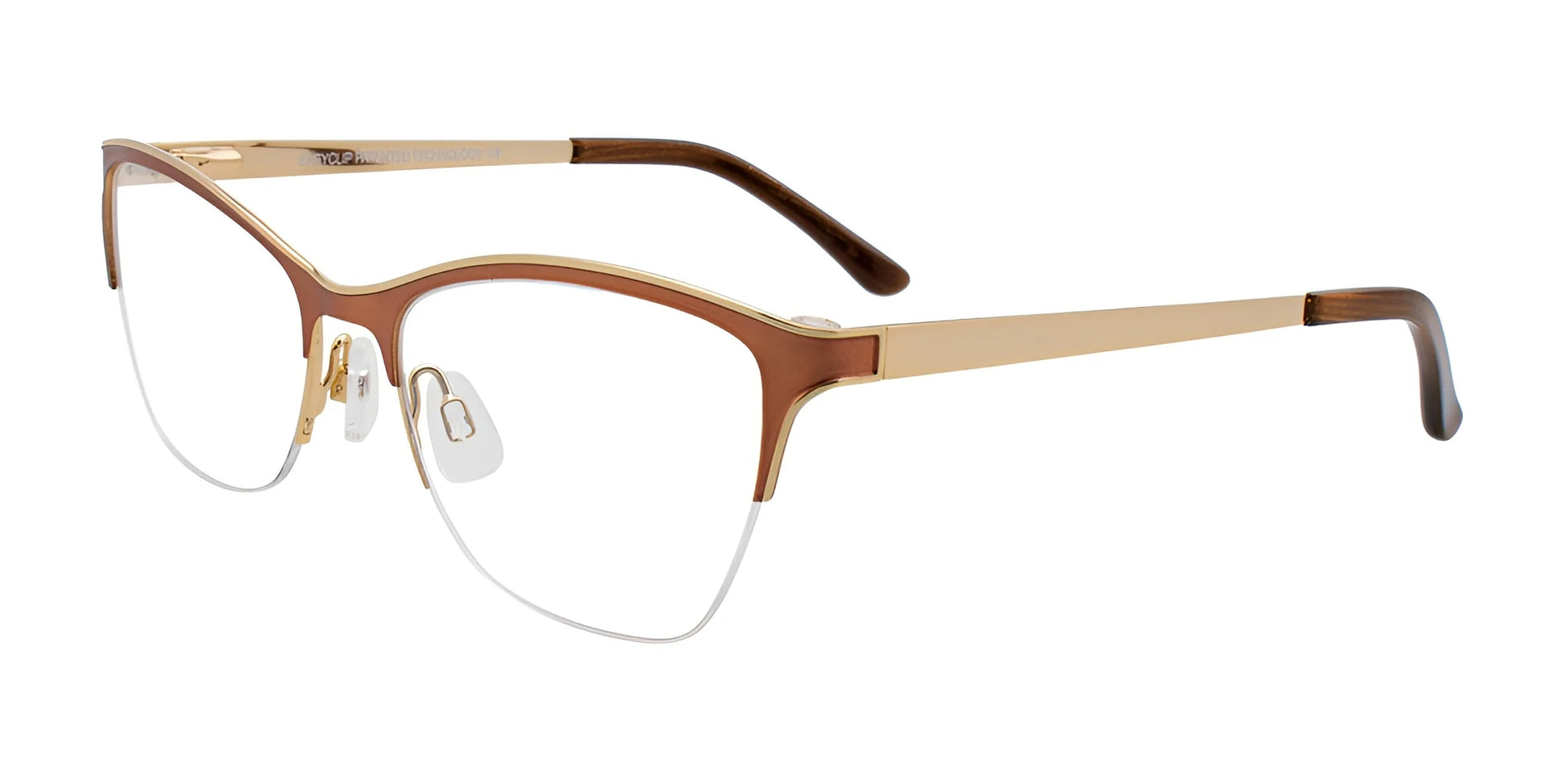 EasyClip EC407 Eyeglasses Copper & Shiny Gold
