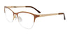 EasyClip EC407 Eyeglasses with Clip-on Sunglasses | Size 53 / Copper & Shiny Gold