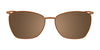 EasyClip EC407 Eyeglasses with Clip-on Sunglasses | Size 53 / Copper & Shiny Gold