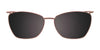 EasyClip EC407 Eyeglasses with Clip-on Sunglasses | Size 53 / Copper & Shiny Gold