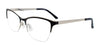 EasyClip EC407 Eyeglasses with Clip-on Sunglasses | Size 53 / Black & Shiny Silver