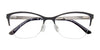 EasyClip EC407 Eyeglasses with Clip-on Sunglasses | Size 53 / Copper & Shiny Gold