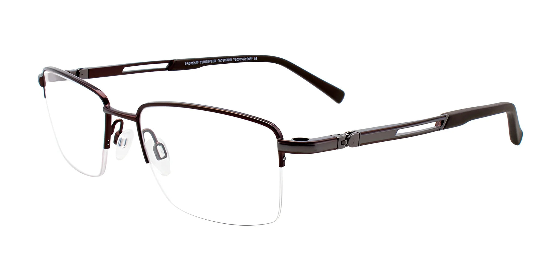 EasyClip EC408 Eyeglasses Satin Dark Brown