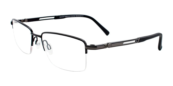 EasyClip EC408 Eyeglasses with Clip-on Sunglasses | Size 53 / Satin Black