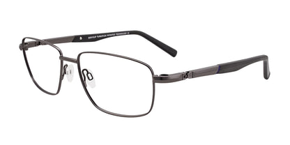 EasyClip EC411 Eyeglasses with Clip-on Sunglasses Satin Gunmetal