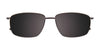 EasyClip EC411 Eyeglasses with Clip-on Sunglasses | Size 55 / Satin Black