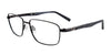 EasyClip EC411 Eyeglasses with Clip-on Sunglasses | Size 55 / Satin Black