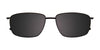 EasyClip EC411 Eyeglasses with Clip-on Sunglasses | Size 55 / Satin Black