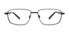 EasyClip EC411 Eyeglasses with Clip-on Sunglasses | Size 55 / Satin Black