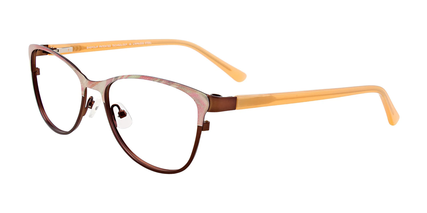 EasyClip EC414 Eyeglasses Satin Brown & Beige