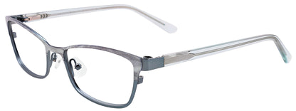 EasyClip EC415 Eyeglasses Satin Steel Green