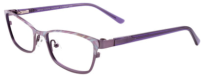 EasyClip EC415 Eyeglasses with Clip-on Sunglasses Satin Purple