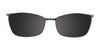 EasyClip EC415 Eyeglasses with Clip-on Sunglasses | Size 51 / Satin Dark Blue