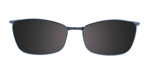 EasyClip EC415 Eyeglasses with Clip-on Sunglasses / Size 51 / Satin Dark Blue