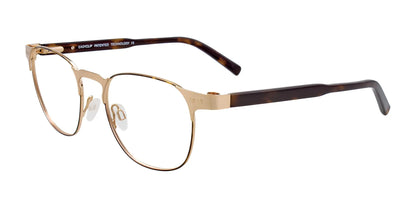 EasyClip EC420 Eyeglasses with Clip-on Sunglasses Brushed Gold & Tortoise