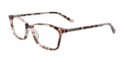 EasyClip EC421 Eyeglasses with Clip-on Sunglasses Brown & Crystal Marbled