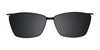 EasyClip EC421 Eyeglasses with Clip-on Sunglasses | Size 52 / Blue & Crystal Blue Marbled