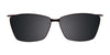 EasyClip EC421 Eyeglasses with Clip-on Sunglasses | Size 52 / Blue & Crystal Blue Marbled