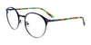 EasyClip EC422 Eyeglasses with Clip-on Sunglasses | Size 51 / Satin Dark Blue