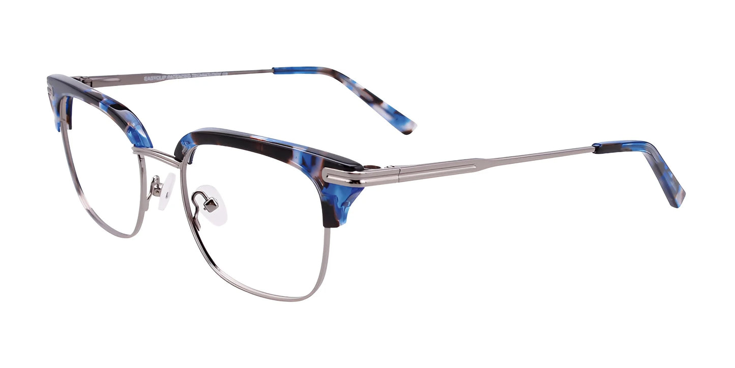 EasyClip EC423 Eyeglasses with Clip-on Sunglasses Blue Marbled & Gunmetal