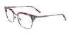 EasyClip EC423 Eyeglasses with Clip-on Sunglasses | Size 49 / Purple Marbled & Gunmetal
