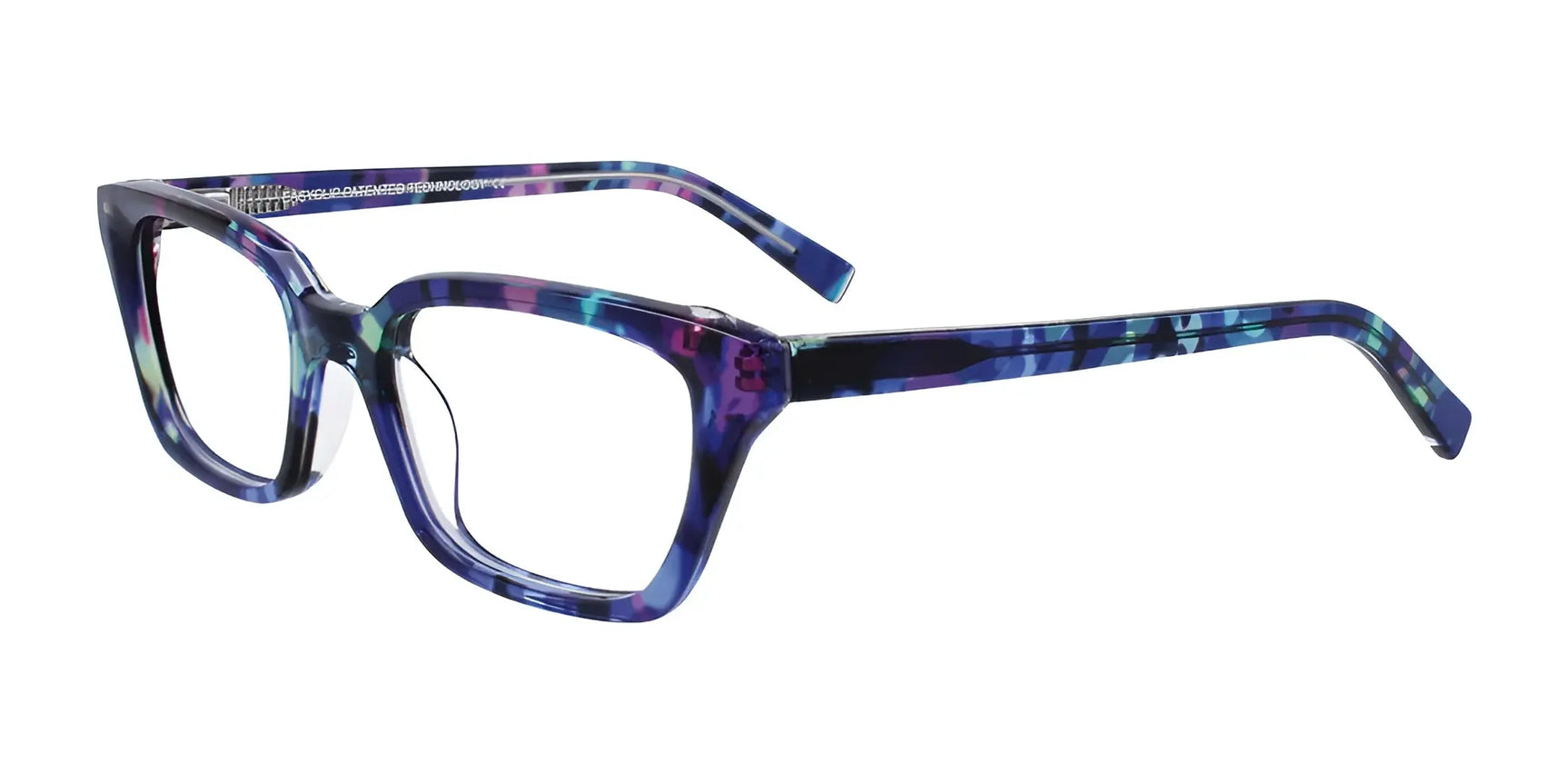 EasyClip EC424 Eyeglasses with Clip-on Sunglasses Purple Marbled