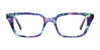EasyClip EC424 Eyeglasses with Clip-on Sunglasses | Size 50 / Green Marbled