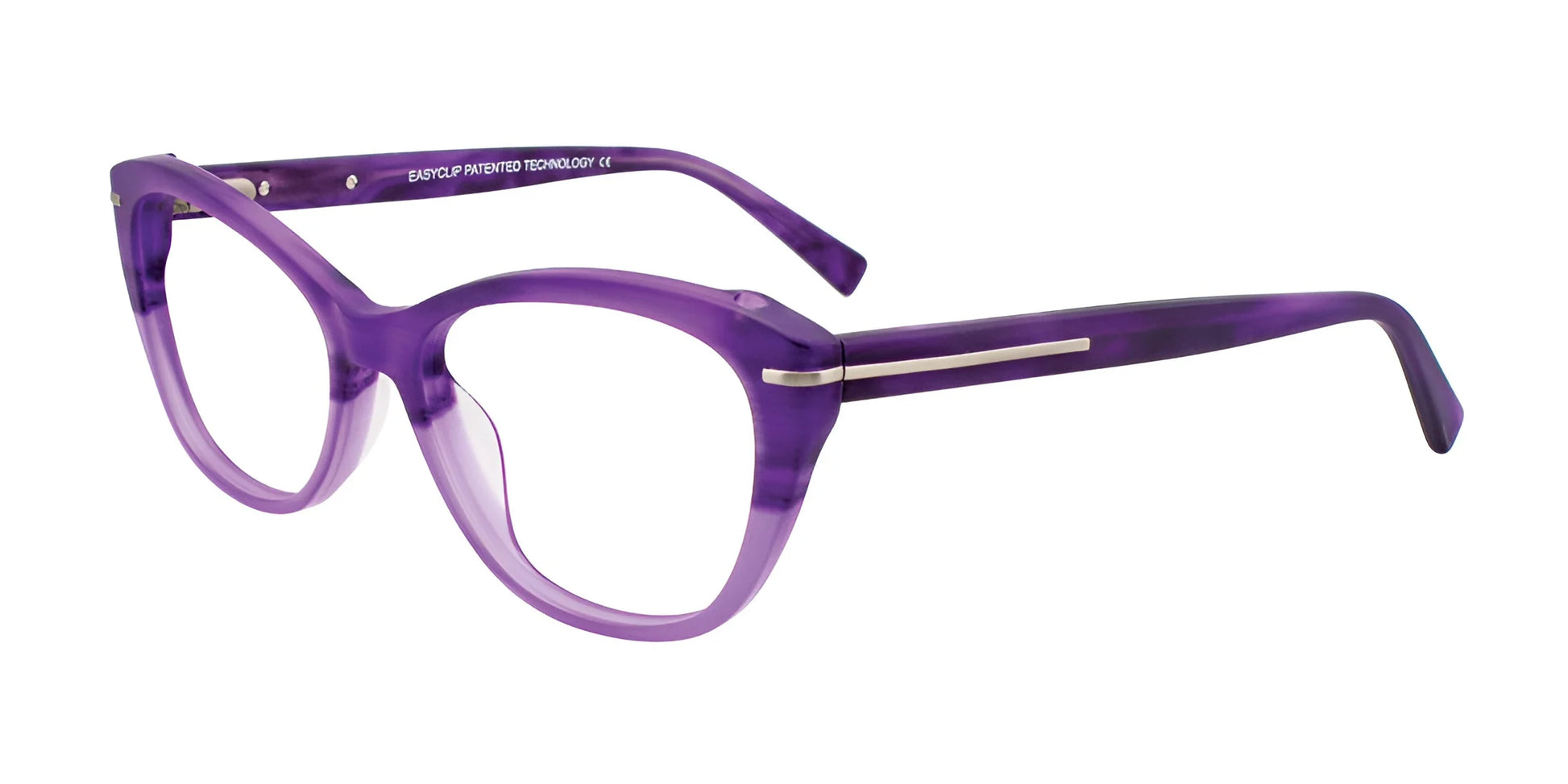 EasyClip EC425 Eyeglasses with Clip-on Sunglasses Purple