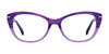 EasyClip EC425 Eyeglasses with Clip-on Sunglasses | Size 54 / Fuchsia & Brown