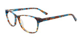 EasyClip EC426 Eyeglasses with Clip-on Sunglasses Blue & Brown