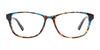EasyClip EC426 Eyeglasses with Clip-on Sunglasses | Size 53 / Blue & Brown