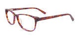 EasyClip EC426 Eyeglasses with Clip-on Sunglasses Purple & Brown