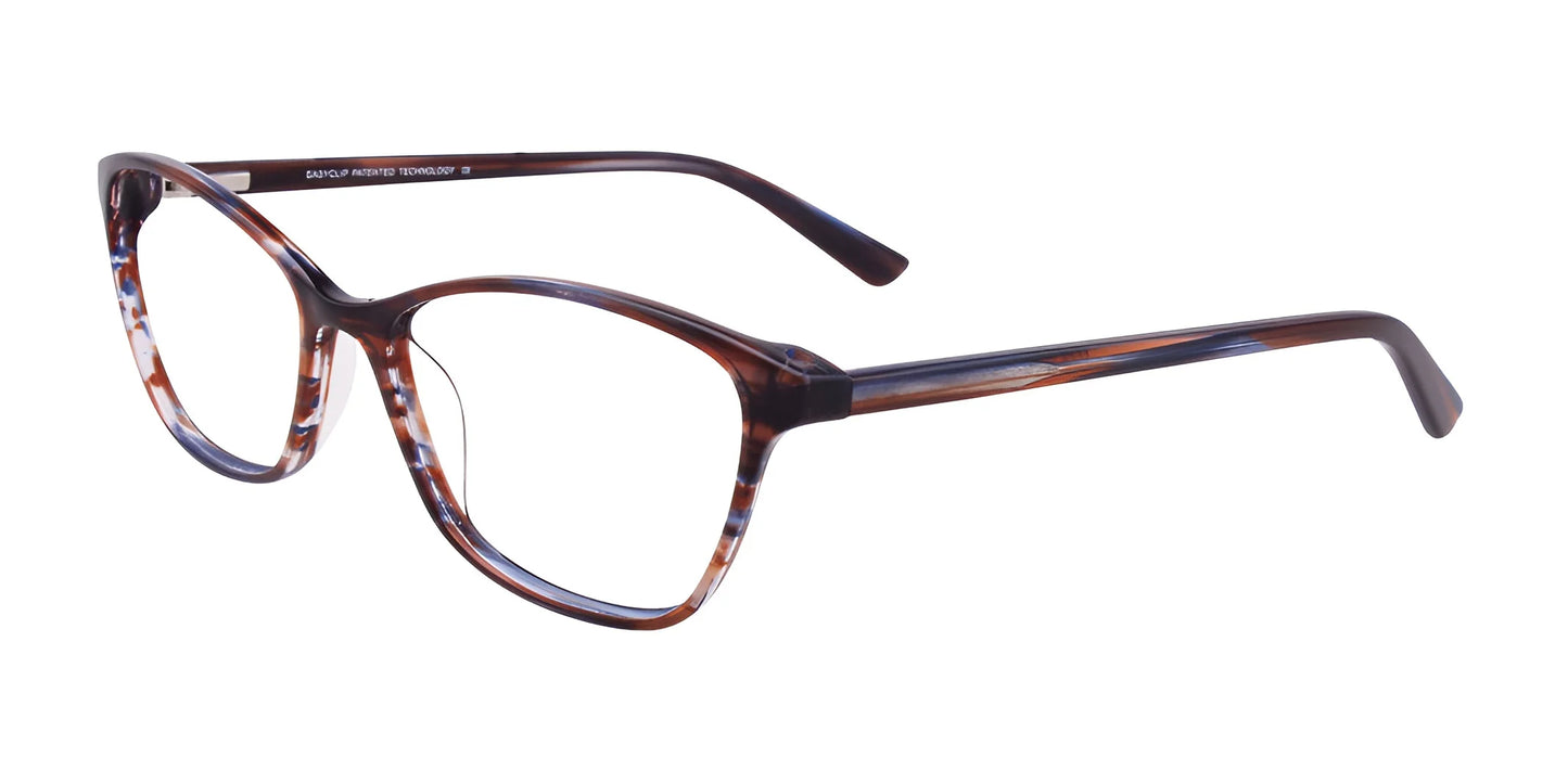 EasyClip EC428 Eyeglasses Dark Brown & Blue Marbled